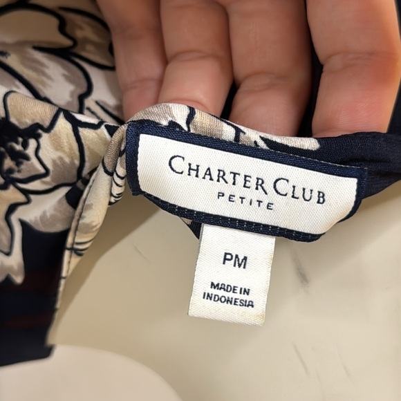 Charter Club Flutter Sleeve Floral Dress - Picture 4 of 6